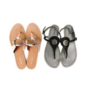 NINE WEST & MICHAEL KORS Thong Sandals (2) pair lot